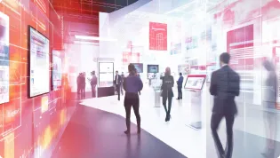 展示スペースに持ち込めない製品やサービスであっても、視覚的に伝えることができる