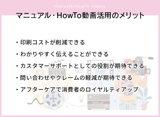 「マニュアル・HowTo動画」を活用するメリット