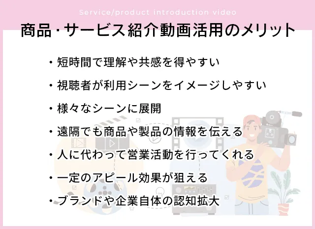 「商品・サービス紹介動画」を活用するメリット