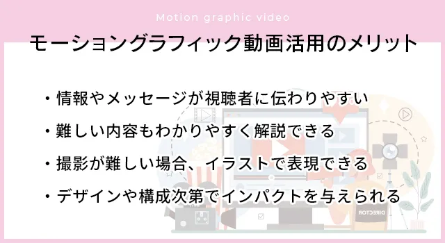 「モーショングラフィック動画」を活用するメリット