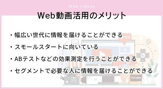 「Web動画」を活用するメリット